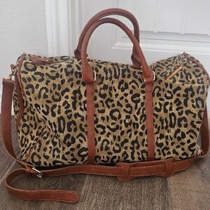 Leopard Print Duffel Bag